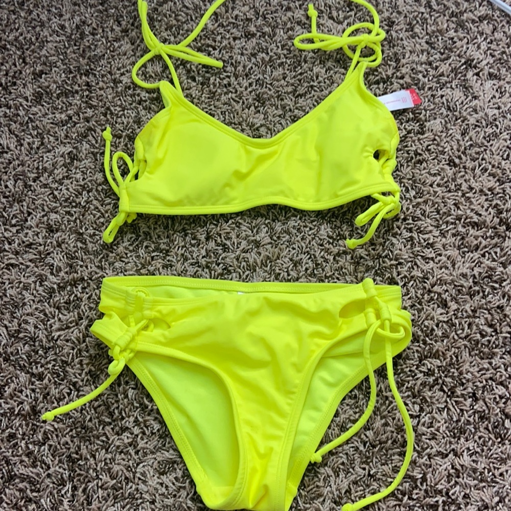 Neon yellow bikini